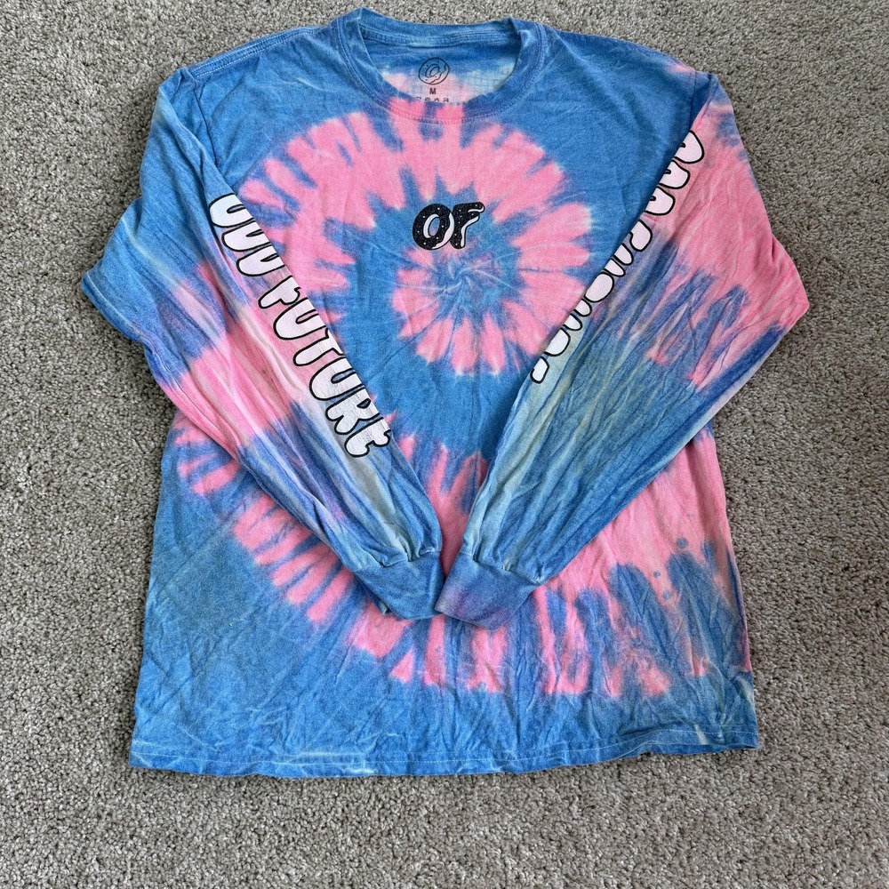 Odd Future Shirt Mens Medium Multicolor Tie Dye Graphic Long Sleeve Tee T-Shirt
